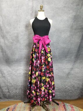 Moulinette Soeurs Anthropologie French Fields Maxi Gown Size P0 Floral Halter